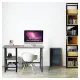 Стол на металлокаркасе BRABIX LOFT CD-006, 1200х500х730 мм, 2 полки, цвет морёный дуб, 641224. Фото товара с разных ракурсов.