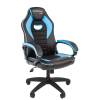 Игровое кресло Chairman game 16 Россия черн.голубой (экокожа, ткань TW)