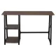 Стол на металлокаркасе BRABIX LOFT CD-006, 1200х500х730 мм, 2 полки, цвет морёный дуб, 641224. Фото товара с разных ракурсов.