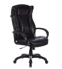 Кресло руководителя Бюрократ CH-879N черный Leather Venge Black искусственная кожа крестовина пластик